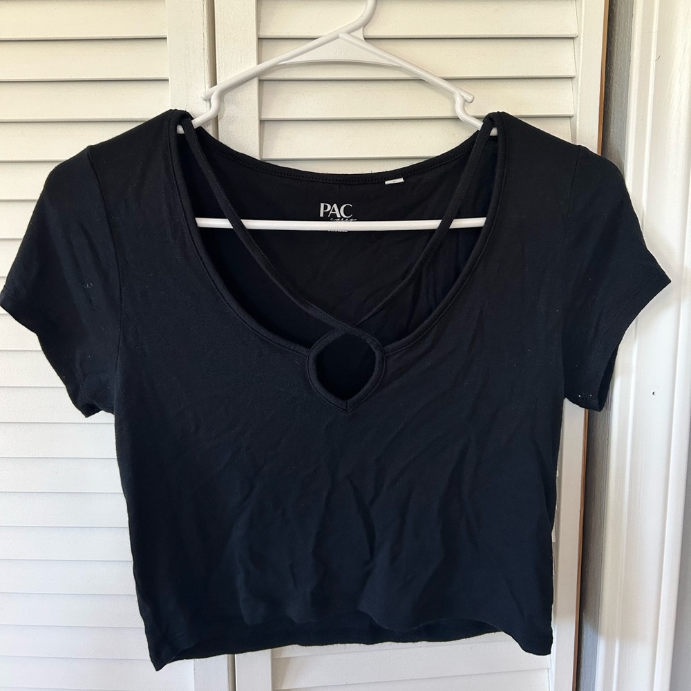 Pacsun cross cross neck top